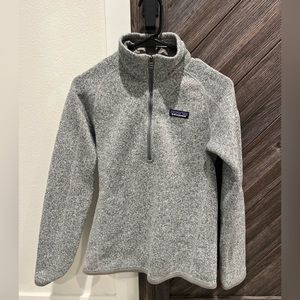 Patagonia Women’s Better Sweater 1/4 Zip Fleece in Birch White